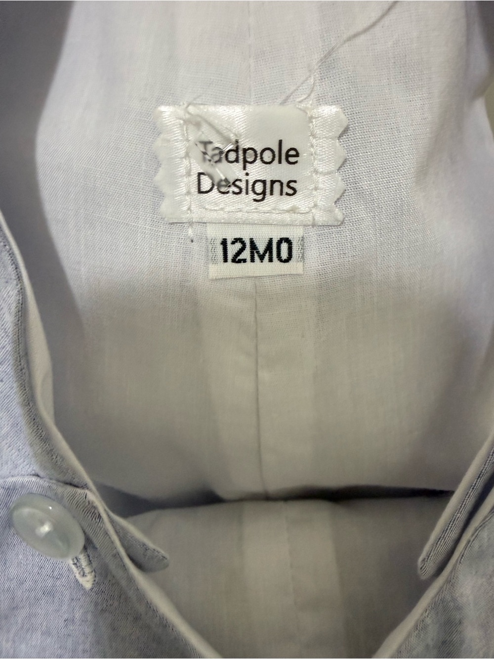 Tadpoles Designs Baby Boy Tiger Embroidered Shortall Romper 12M - Picture 3 of 3